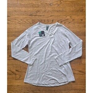 Ouray Womens Gray V-Neck Long Sleeve Shirt Size Medium NWT